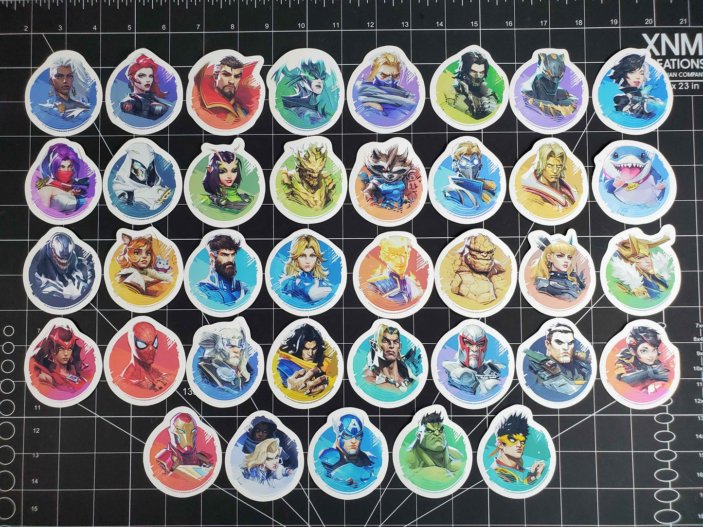 Marvel Rivals Playable Characters Sticker Set | 37 High Quality Glossy Stickers