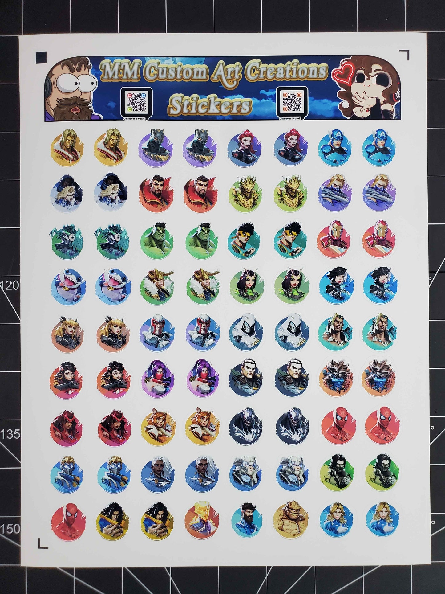 Marvel Rivals Playable Characters Sticker Set | 37 High Quality Glossy Stickers