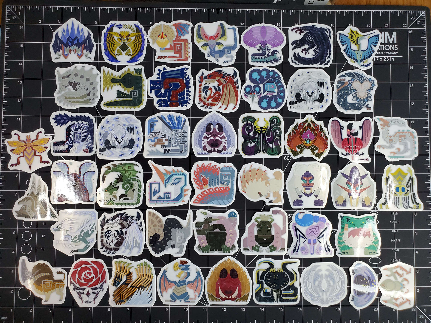 Monster Hunter Wilds 48 Sticker Set | Glossy & Matte Vinyl Decals