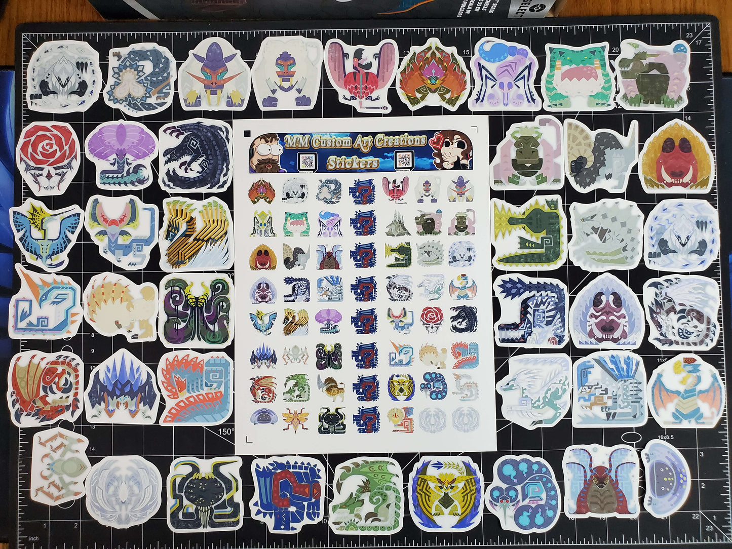 Monster Hunter Wilds 48 Sticker Set | Glossy & Matte Vinyl Decals