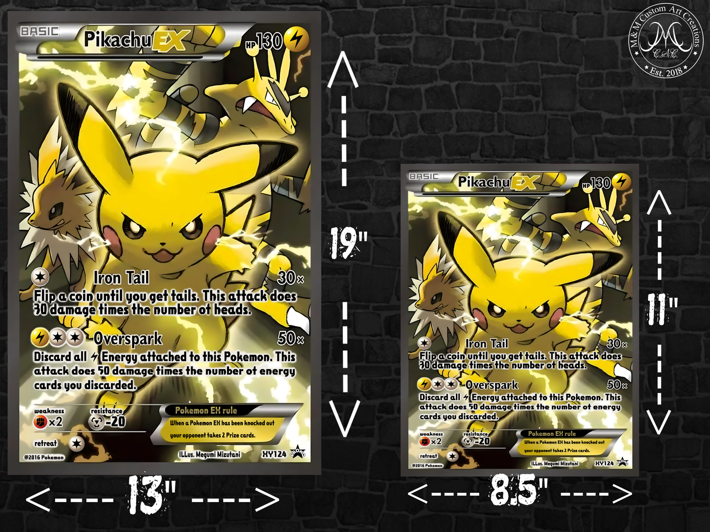 Pikachu EX #XY124 Promo (XYP) Poster Print - Available in Two Sizes
