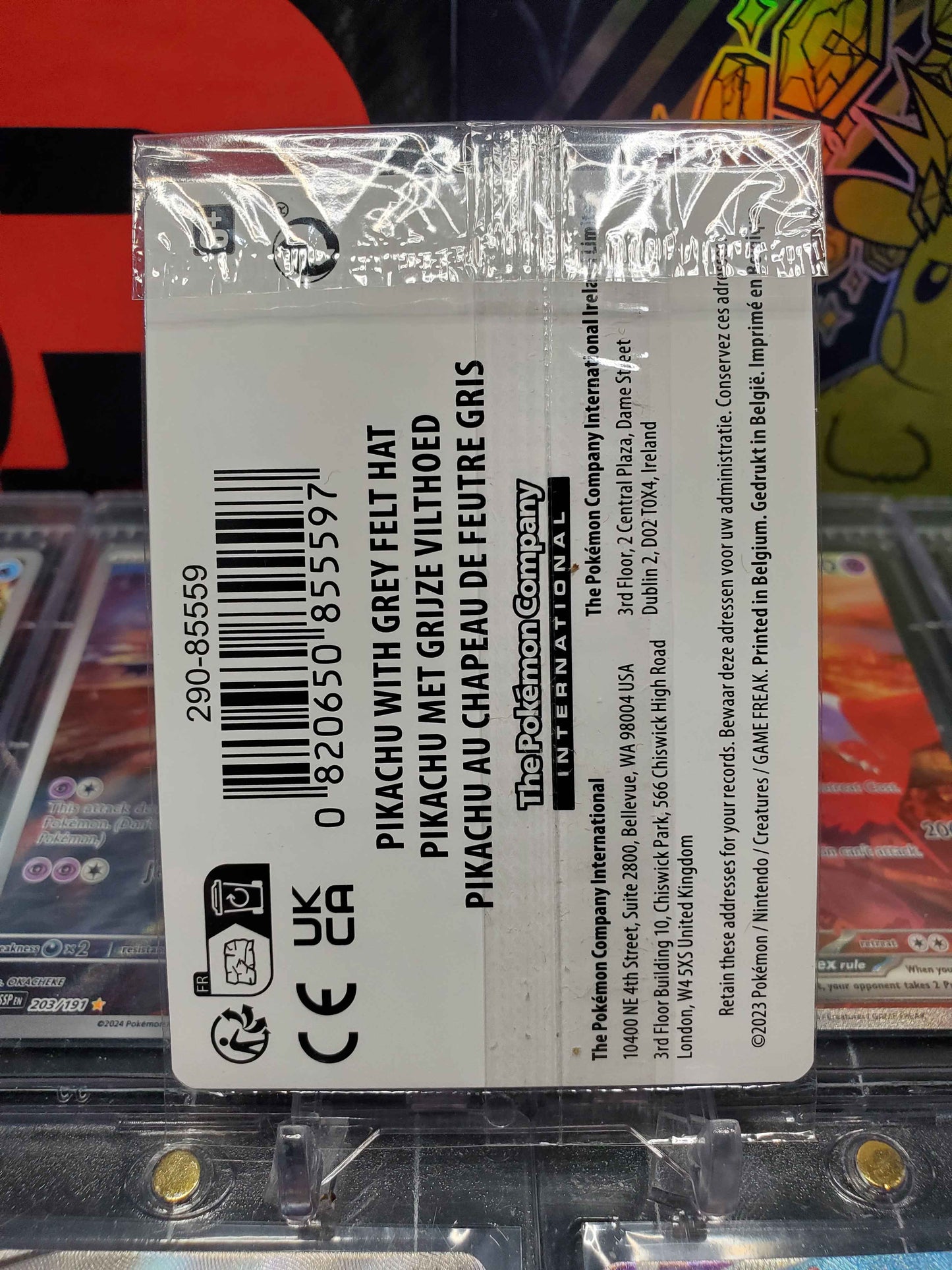 Pikachu with Grey Felt Hat 085 Black Star Promo - Pokemon Center Factory Sealed