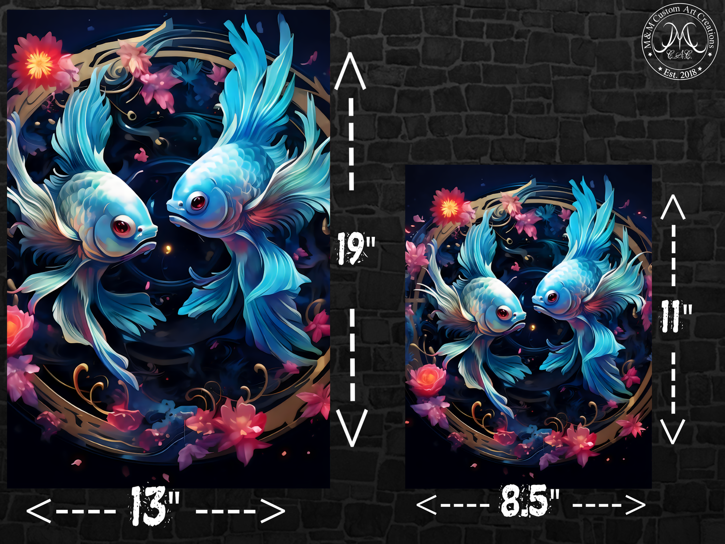 Pisces Poster Prints | Zodiac Wall Art | Astrological Sign Decor | Great Gifts