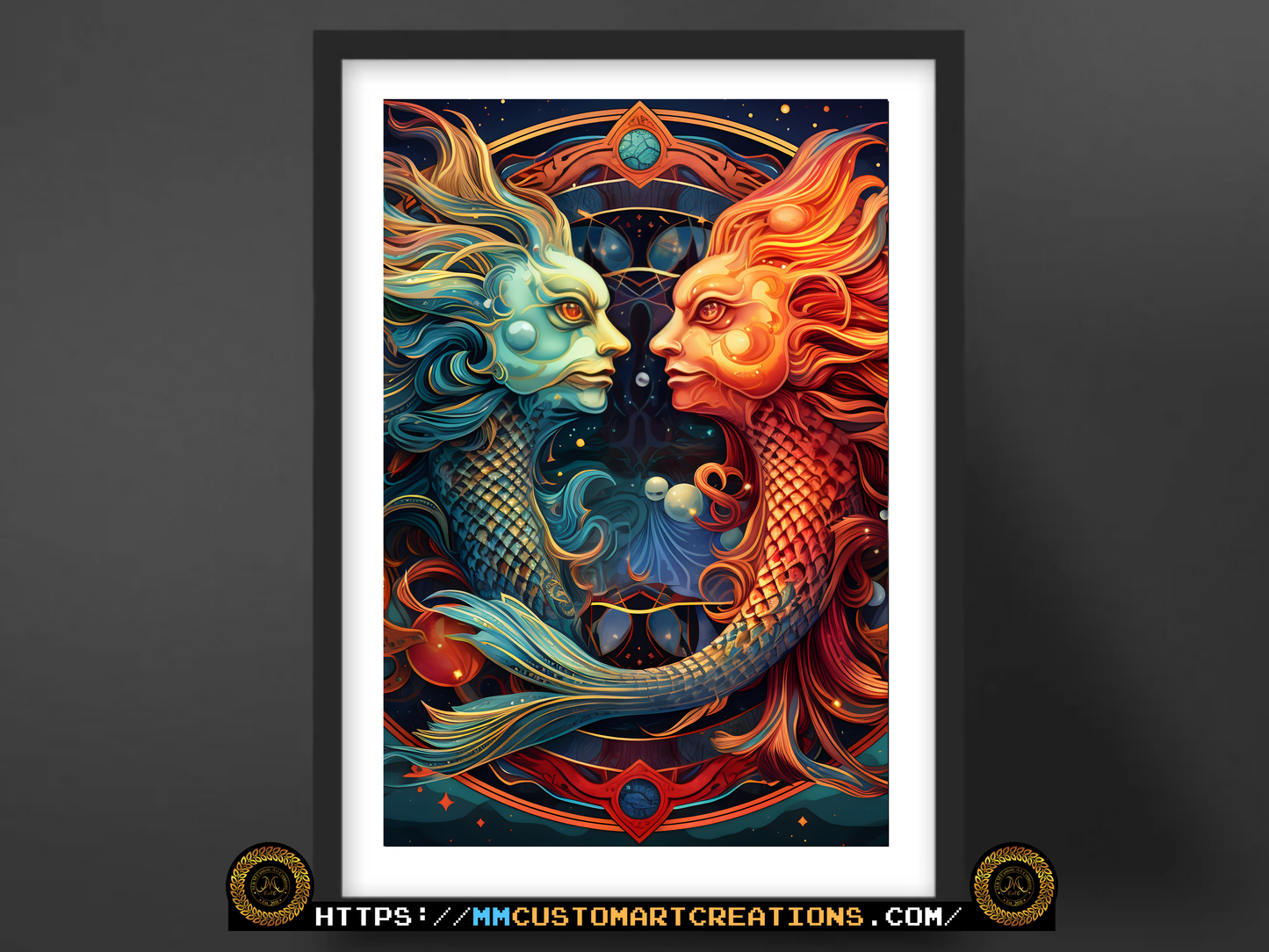 Pisces Poster Prints | Zodiac Wall Art | Astrological Sign Decor | Great Gifts