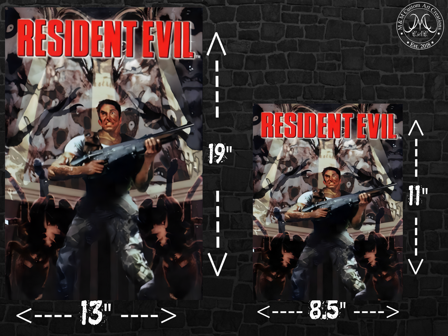Resident Evil 1 Video Game (RE1) Poster Print - Available in Two Sizes
