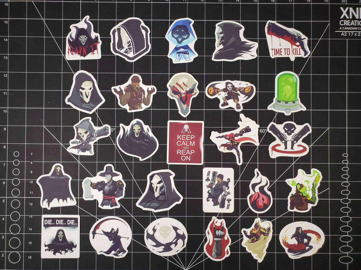 Overwatch 2 Reaper Hero Spray's Sticker Set | 27 High Quality Glossy Vinyls