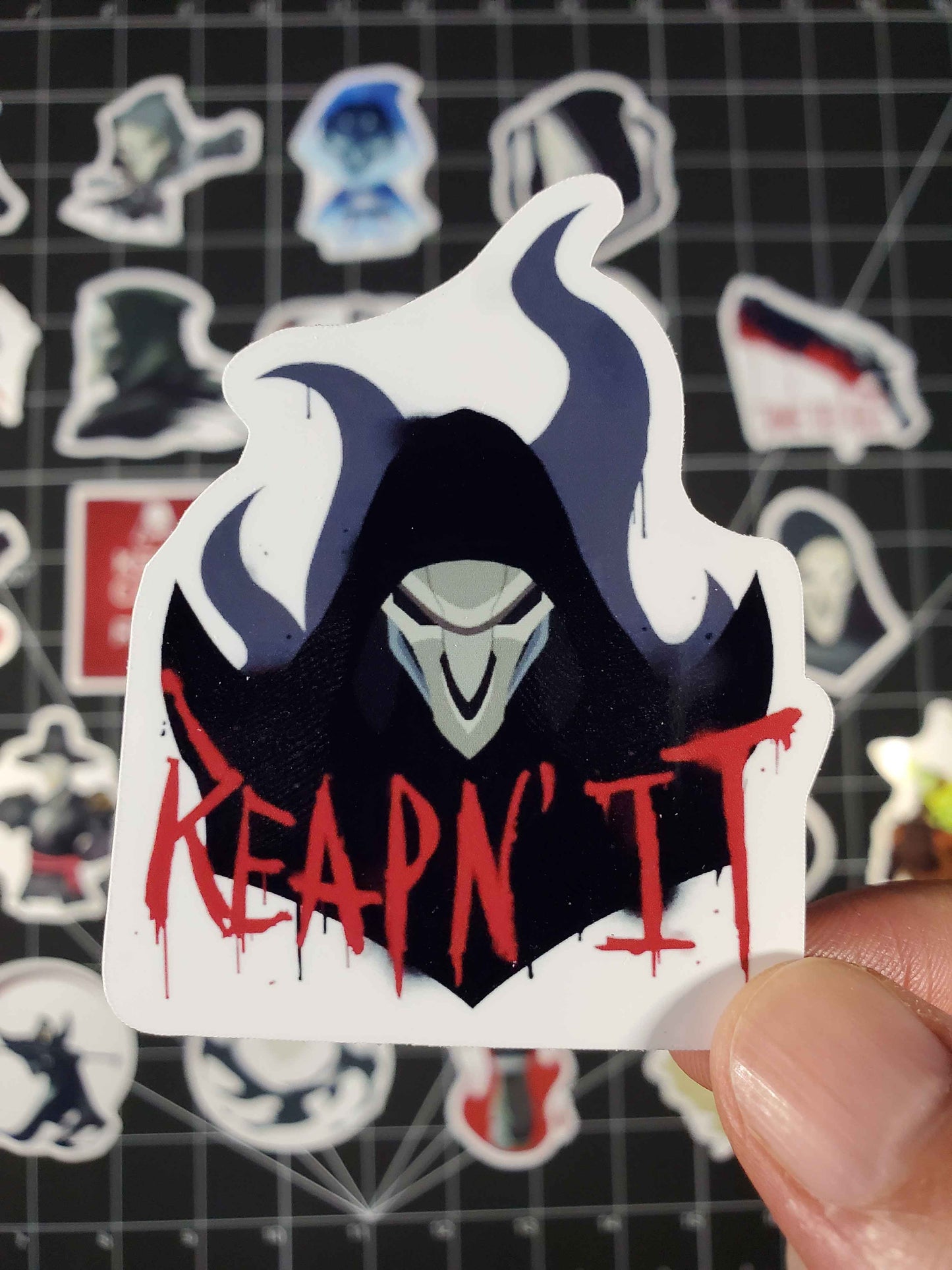 Overwatch 2 Reaper Hero Spray's Sticker Set | 27 High Quality Glossy Vinyls