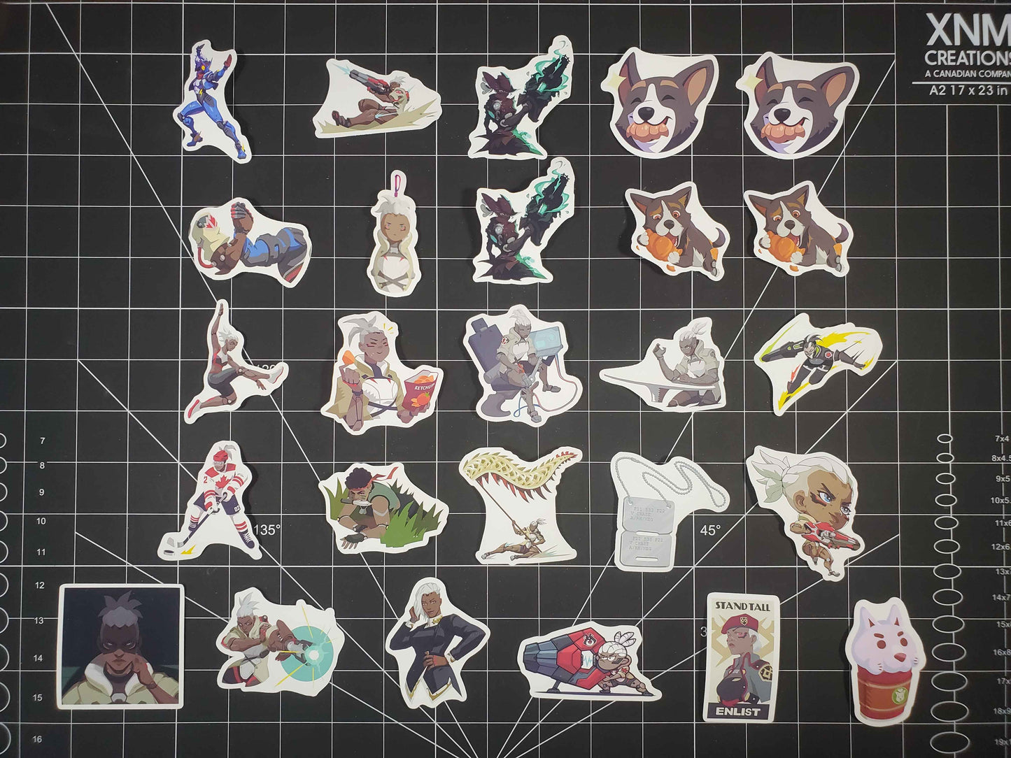 Overwatch 2 Sojourn Hero Sprays Sticker Set | 26 Quality Glossy Vinyl Stickers