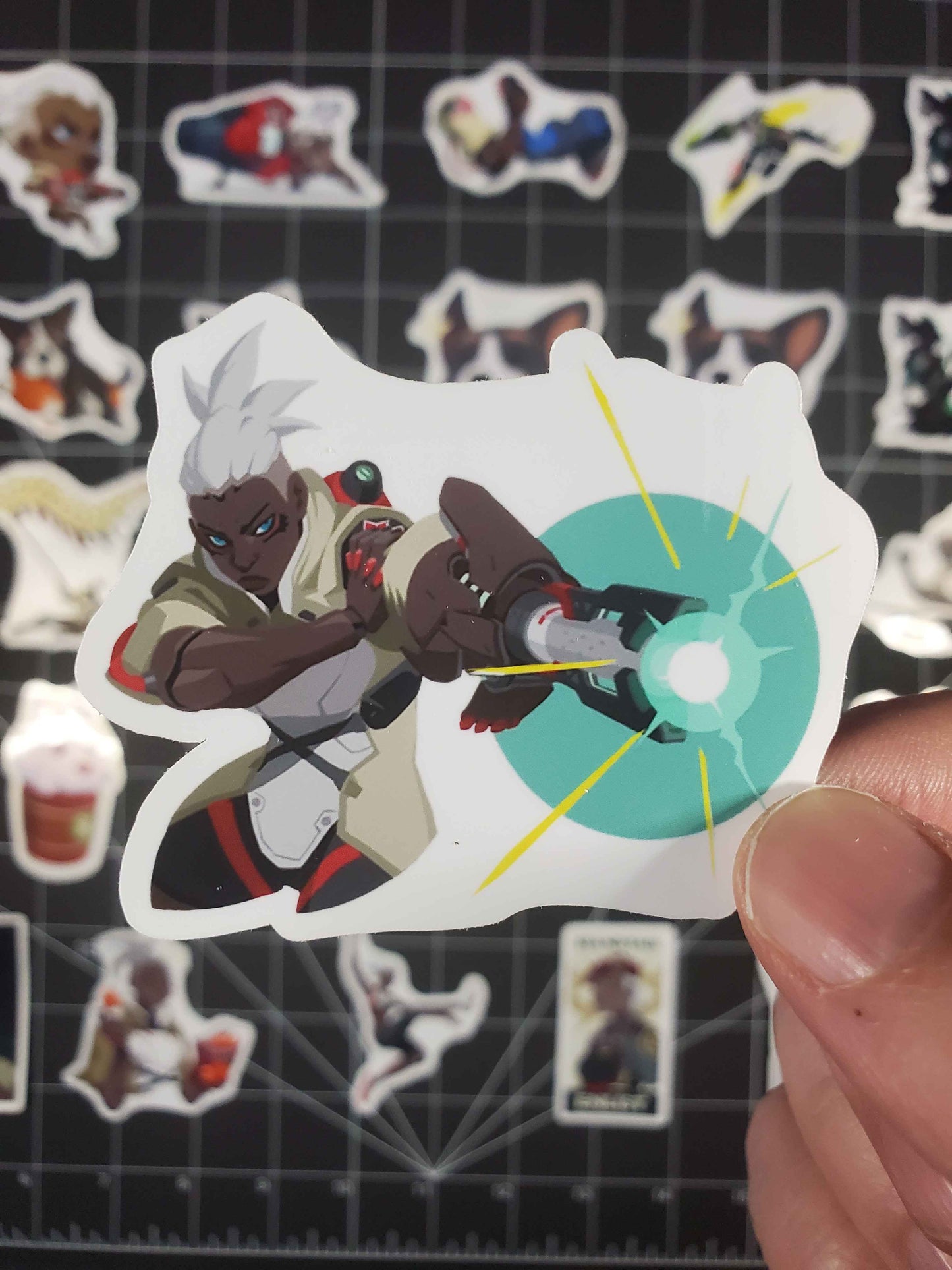 Overwatch 2 Sojourn Hero Sprays Sticker Set | 26 Quality Glossy Vinyl Stickers