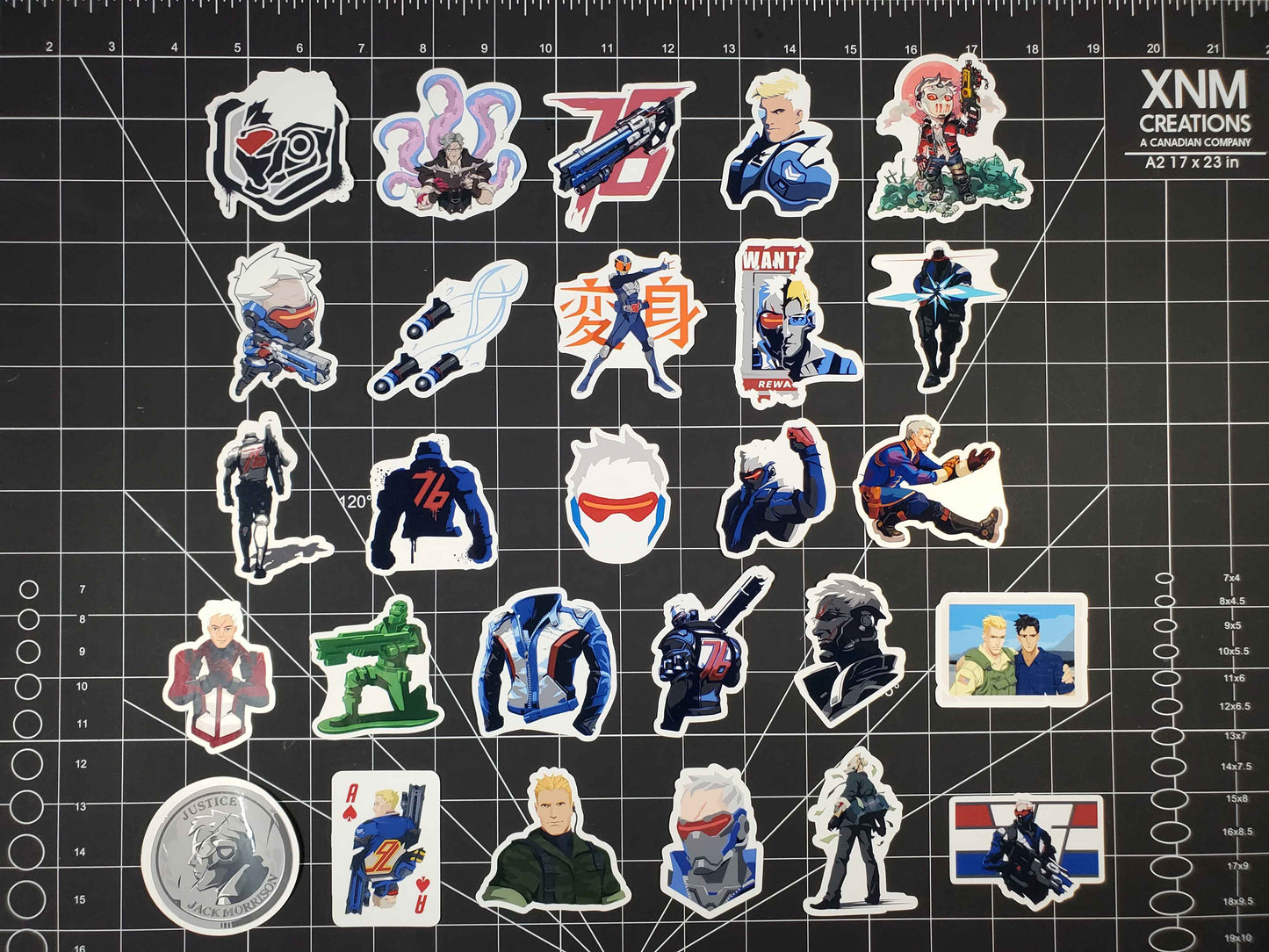 Overwatch 2 Soldier 76 Hero Spray's Sticker Set | 27 High Quality Glossy Vinyls