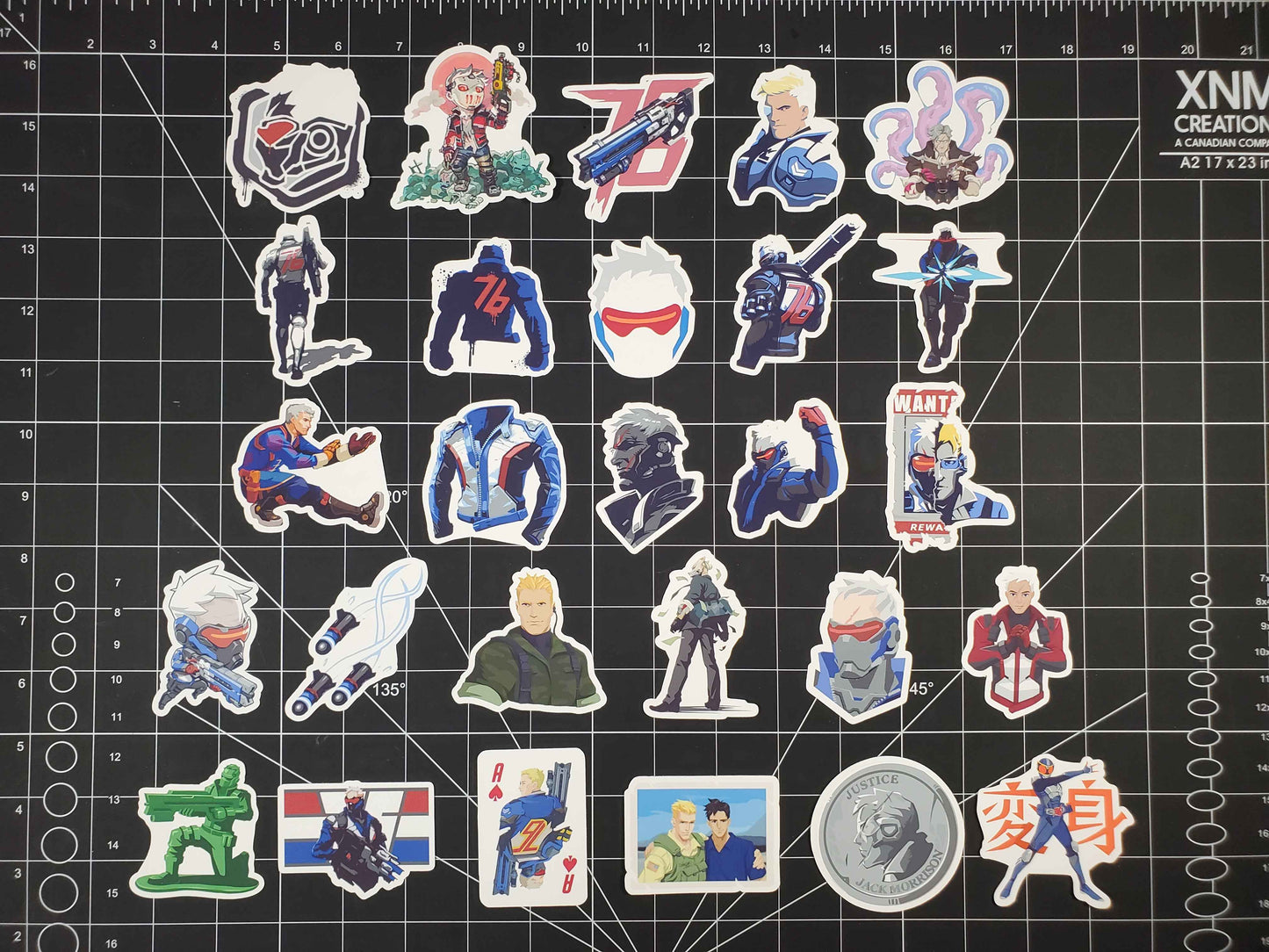 Overwatch 2 Soldier 76 Hero Spray's Sticker Set | 27 High Quality Glossy Vinyls