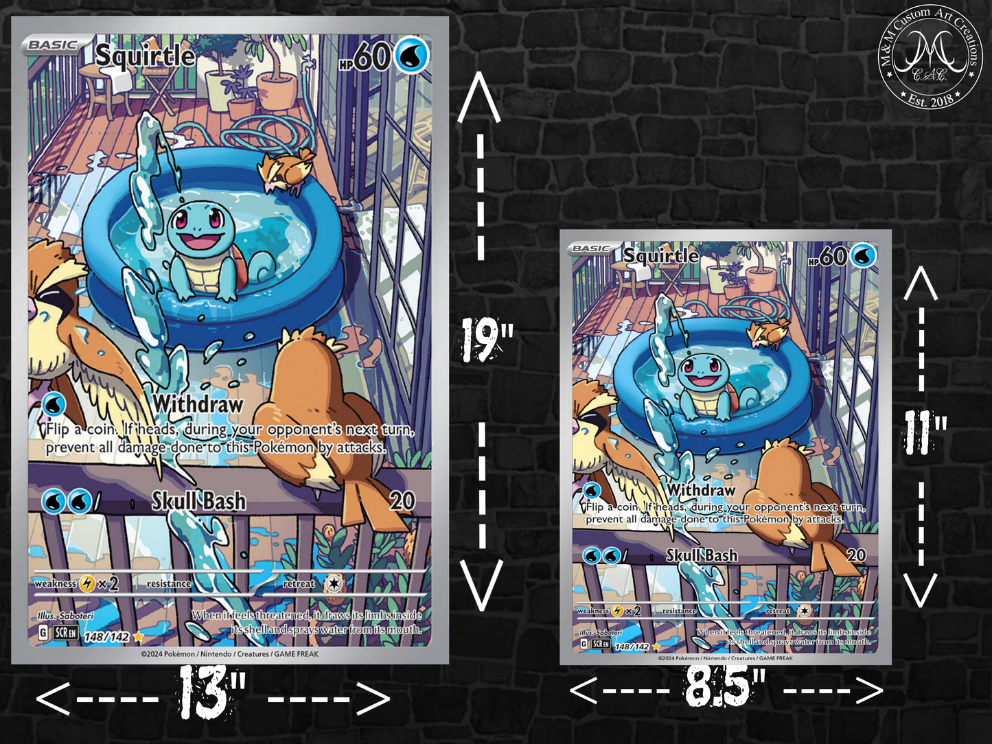 Squirtle #148 Illustration Rare Stellar Crown (SCR) Poster Print - Available in Two Sizes