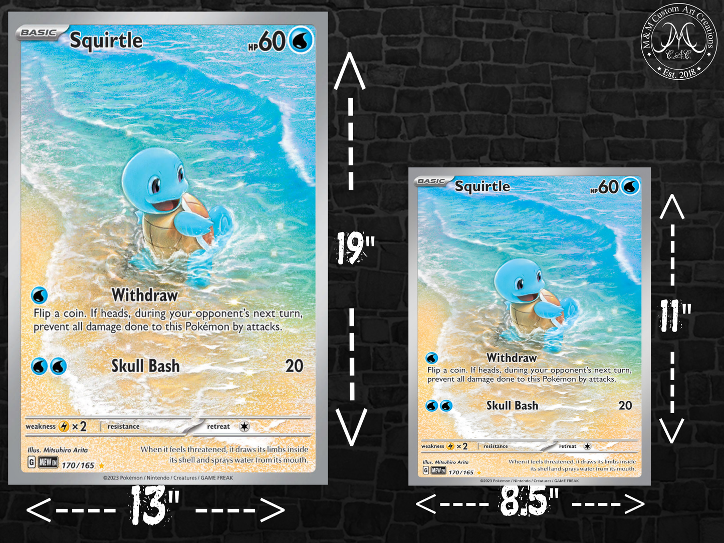 Squirtle #170 English 151 Illustration Rare (MEW) Poster Print - Available in Two Sizes