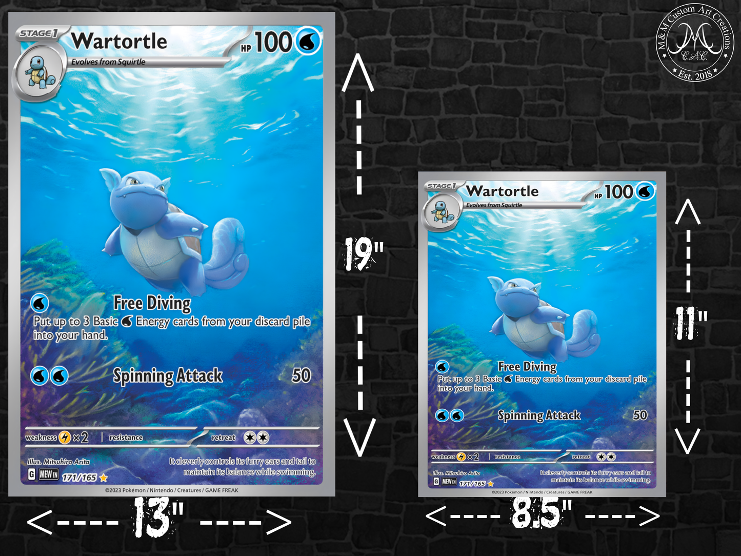 Wartortle #171 English 151 Illustration Rare (MEW) Poster Print - Available in Two Sizes