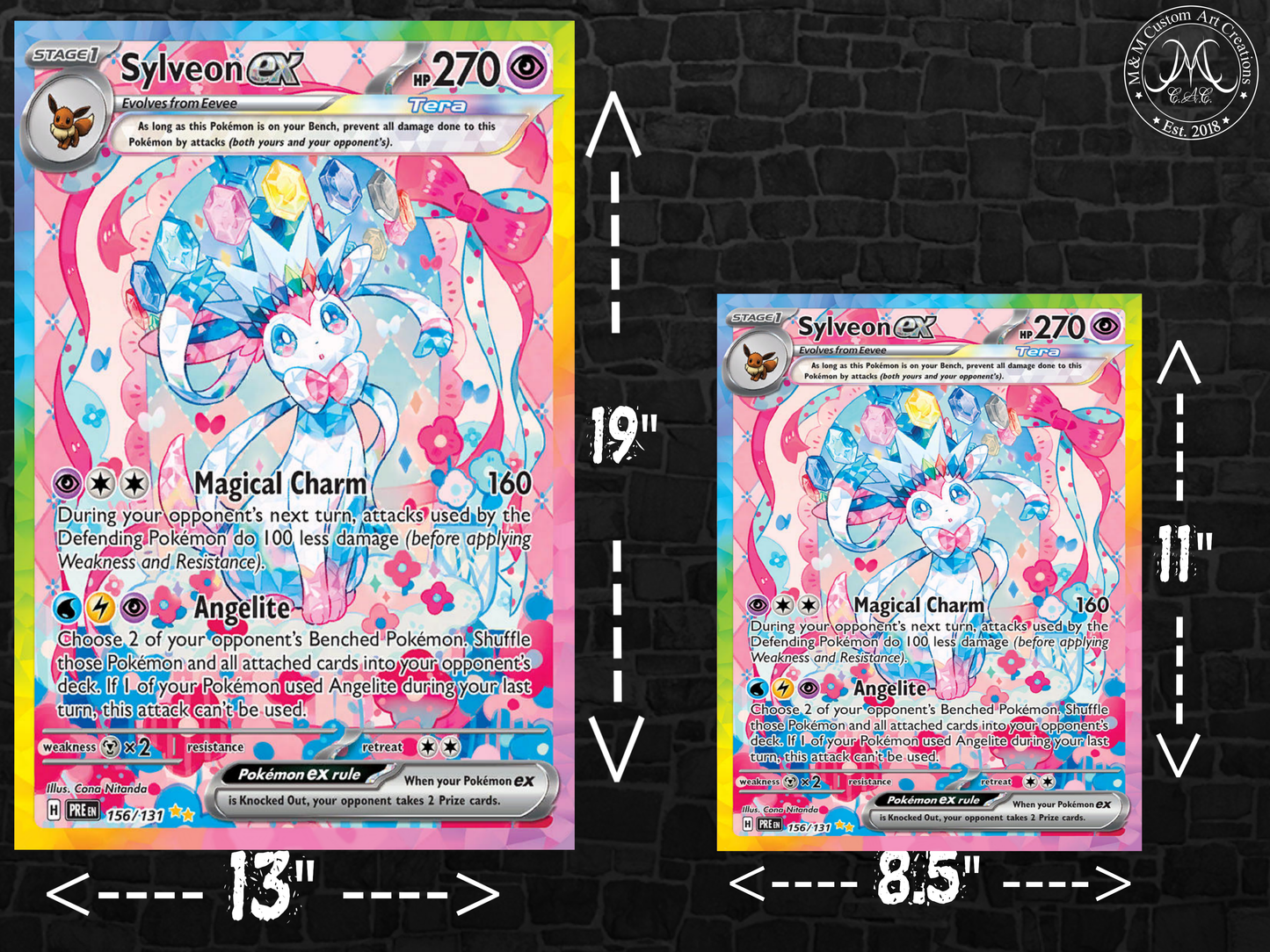 Sylveon ex #156 Secret Illustration Rare Prismatic Evolutions (PRE) Poster Print - Available in Two Sizes