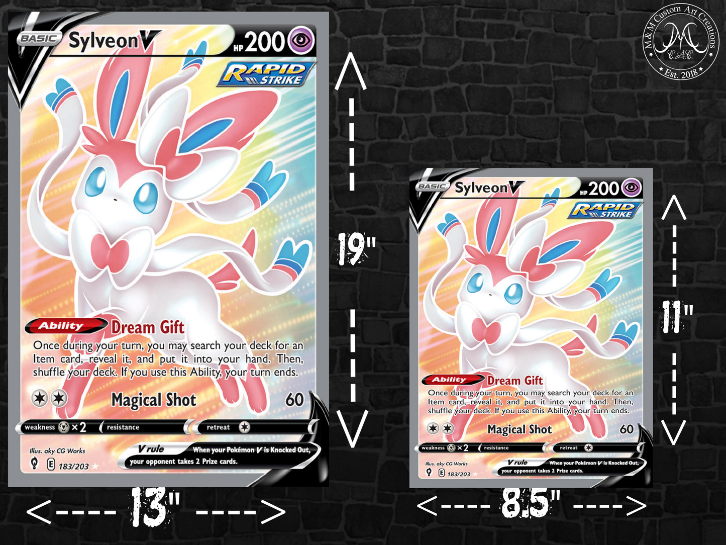Sylveon V #183 Full Art Evolving Skies (EVS) Poster Print - Available in Two Sizes