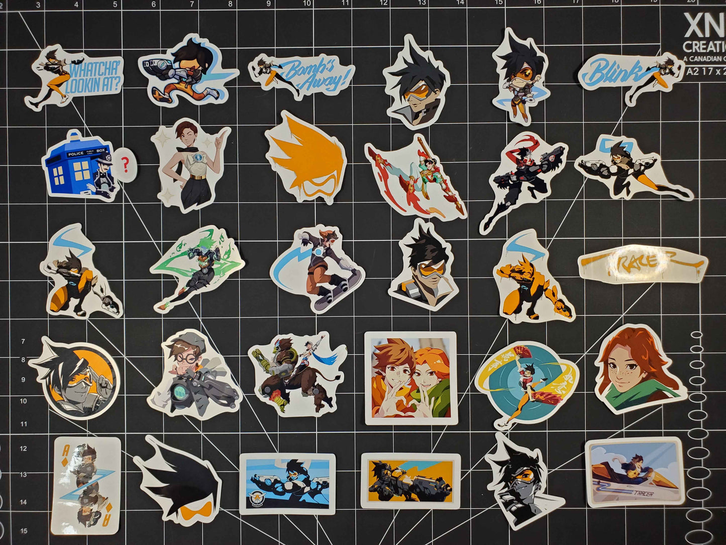Overwatch 2 Tracer Hero Spray's Sticker Set | 30 High Quality Glossy Vinyls