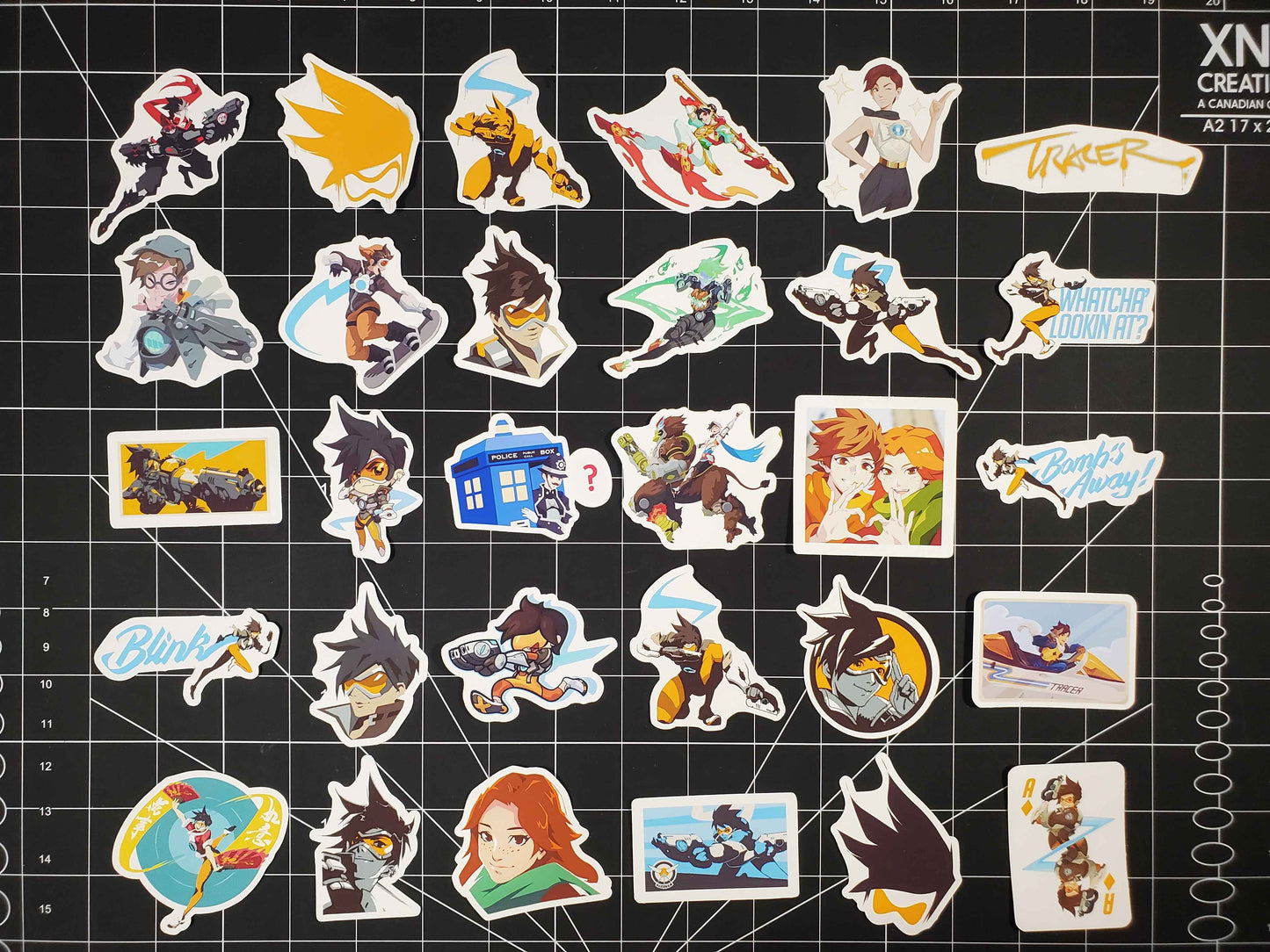 Overwatch 2 Tracer Hero Spray's Sticker Set | 30 High Quality Glossy Vinyls