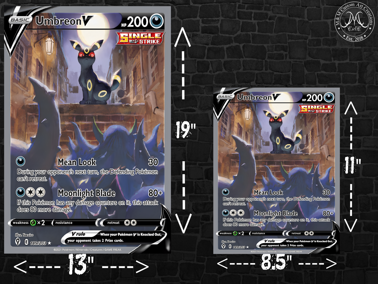 Umbreon V #189 Alt Art Evolving Skies (EVS) Poster Print - Available in Two Sizes