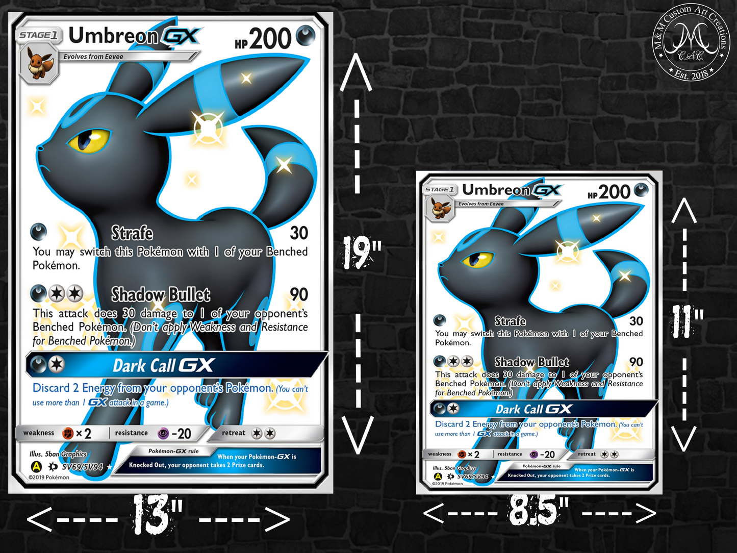 Umbreon GX #SV69 Sun & Moon (SUM) Poster Print - Available in Two Sizes