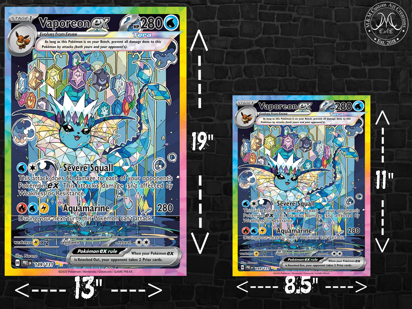 Vaporeon ex #149 Secret Illustration Rare Prismatic Evolutions (PRE) Poster Print - Available in Two Sizes