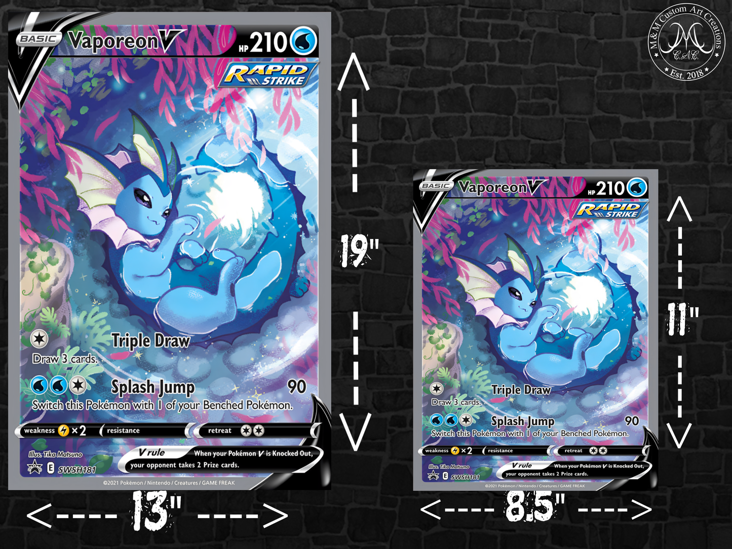 Vaporeon V #SWSH181 Sword & Shield Promo Poster Print - Available in Two Sizes