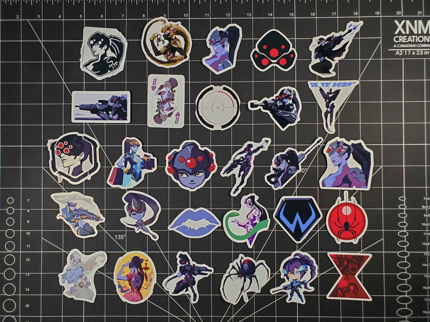 Overwatch 2 Widowmaker Hero Spray's Sticker Set | 28 High Quality Glossy Vinyls