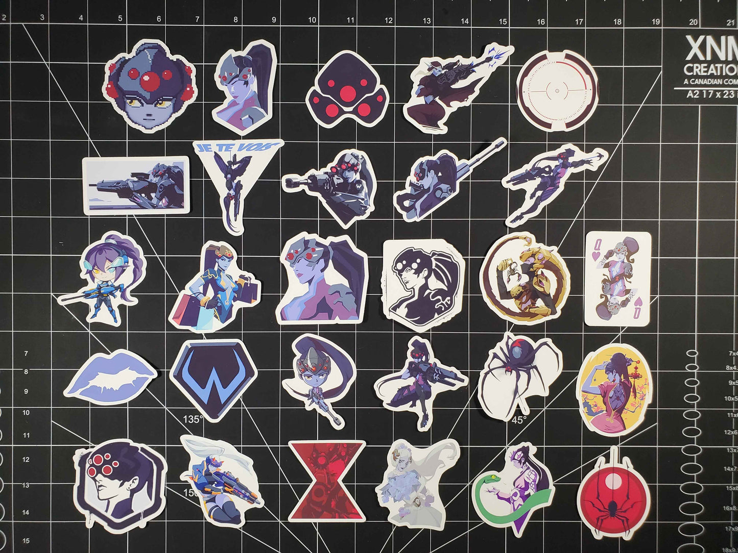 Overwatch 2 Widowmaker Hero Spray's Sticker Set | 28 High Quality Glossy Vinyls