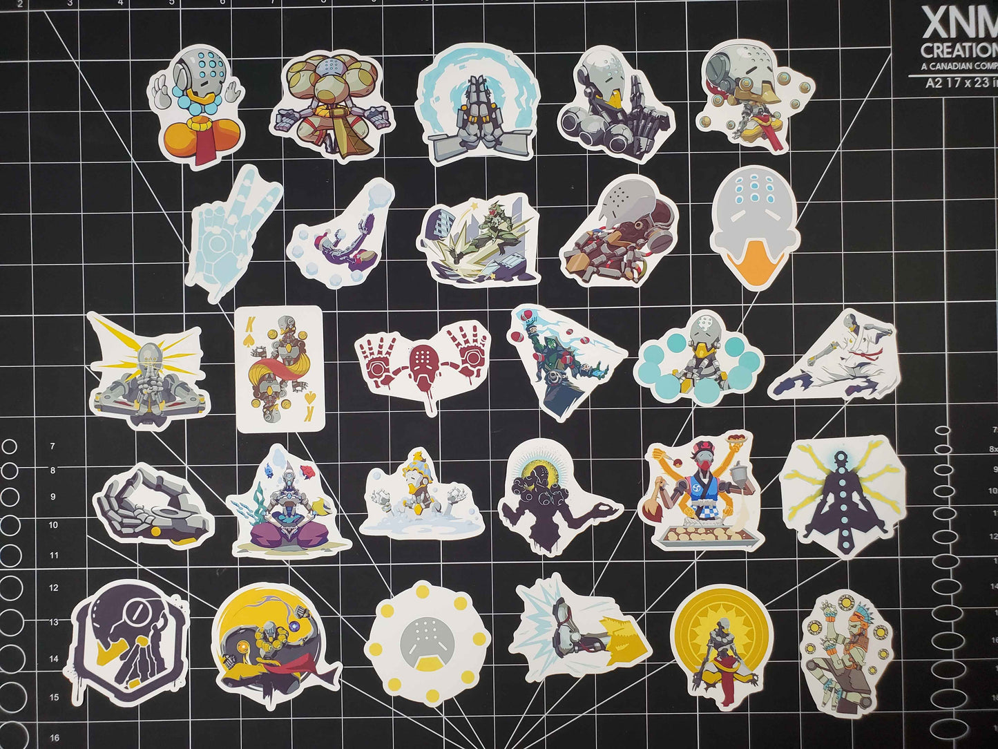 Overwatch 2 Zenyatta Hero Spray's Sticker Set | 28 High Quality Glossy Vinyls