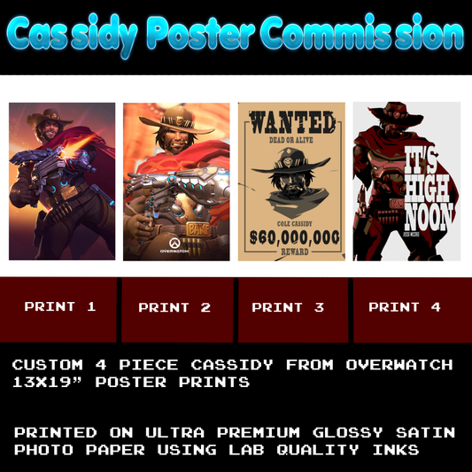 Cassidy from Overwatch 4 Poster Prints Custom Commision