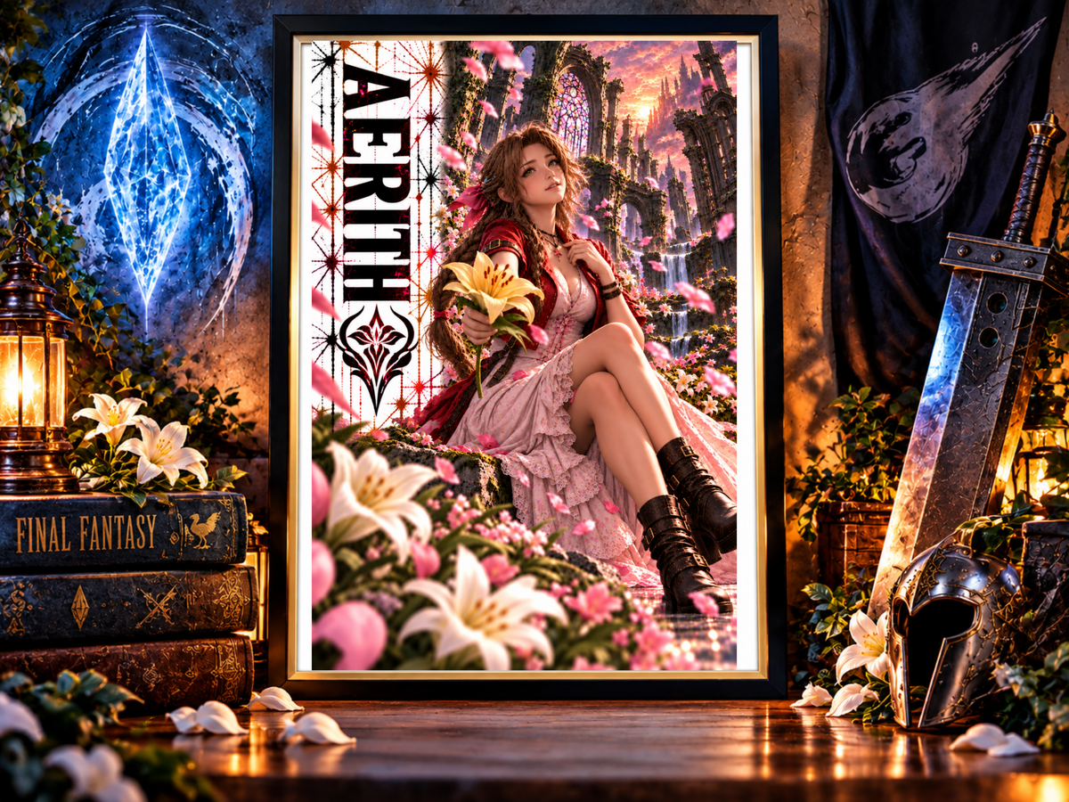 Final Fantasy Aerith 13x19 Art Print Poster | Choose 1 or Complete Set
