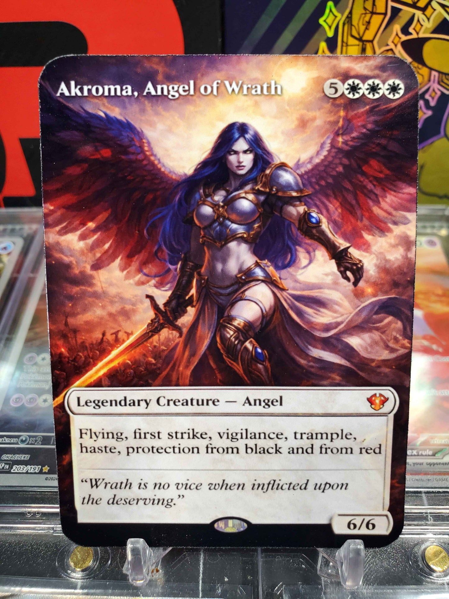 Akroma Angel of Wrath – Extended Art Collector Proxy