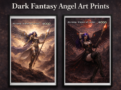 Akroma Vision of Ixidor – Dark Fantasy Angel Art Print