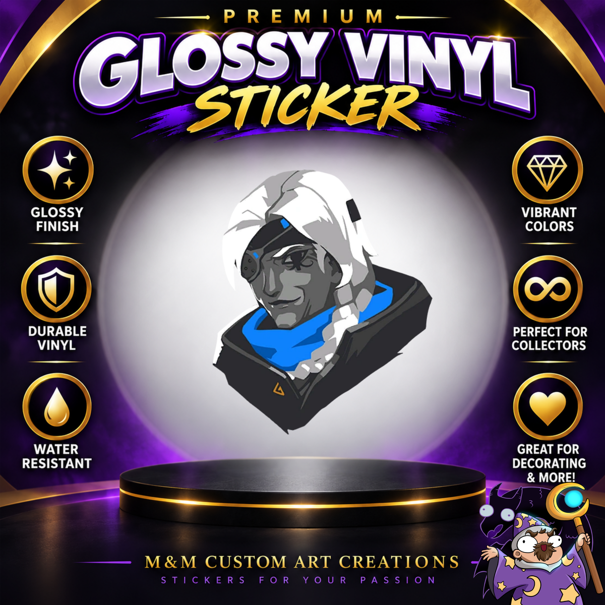 Anna from Overwatch 2 Glossy Vinyl Sticker SHEETS