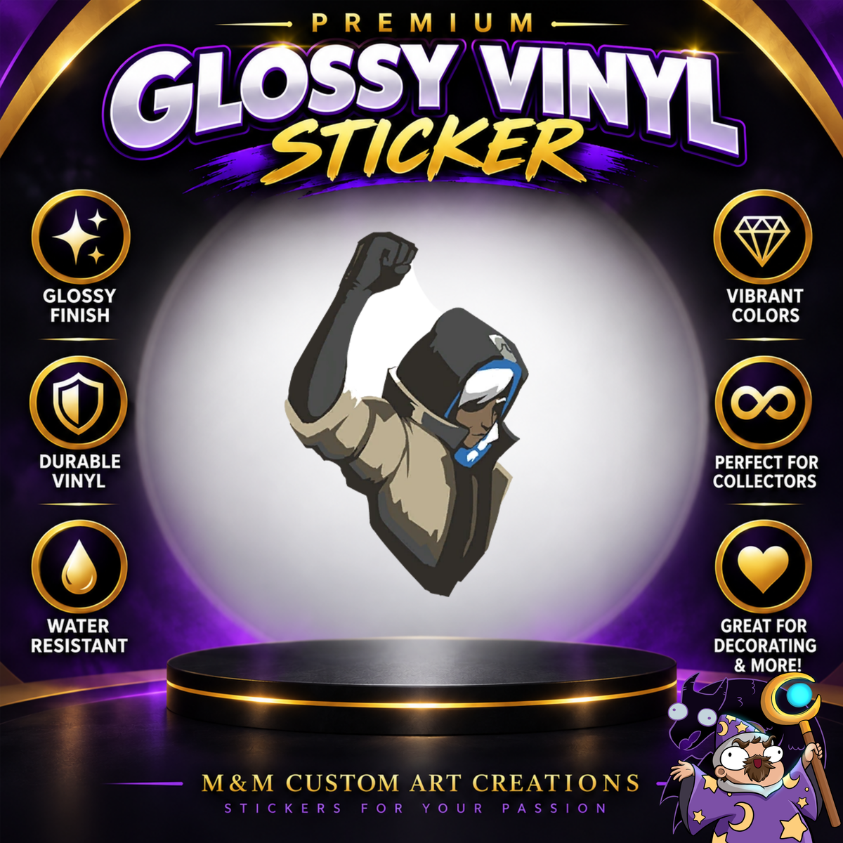Anna from Overwatch 2 Glossy Vinyl Sticker SHEETS