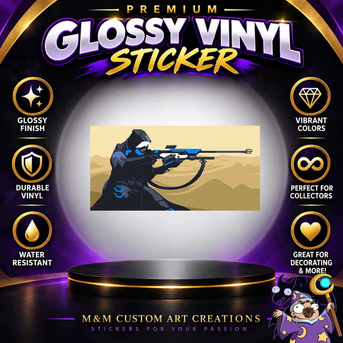 Anna from Overwatch 2 Glossy Vinyl Sticker SHEETS