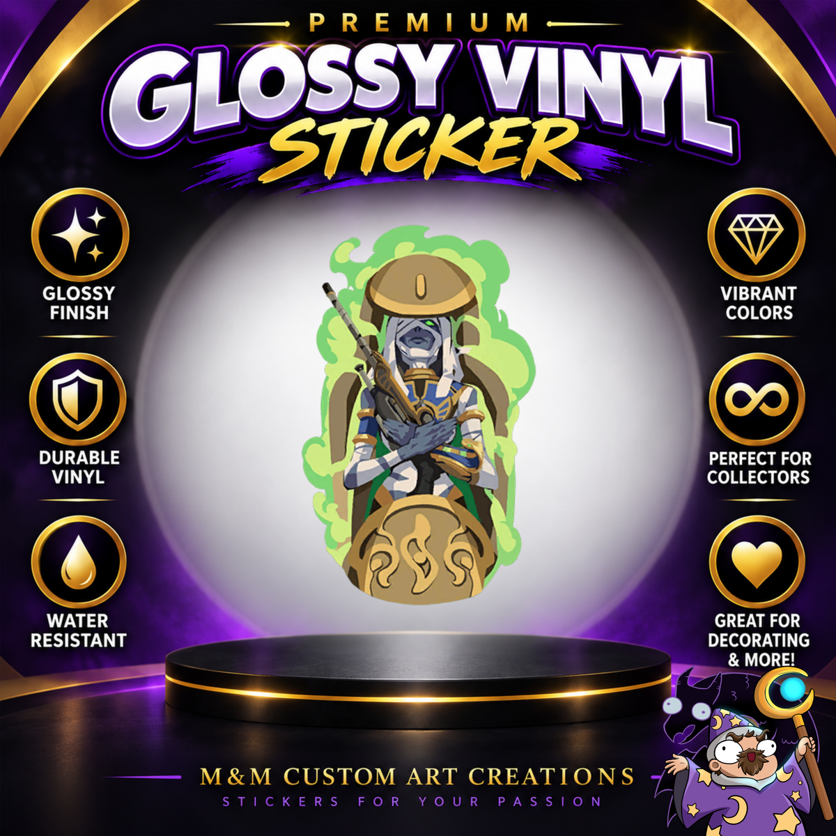 Anna from Overwatch 2 Glossy Vinyl Sticker SHEETS