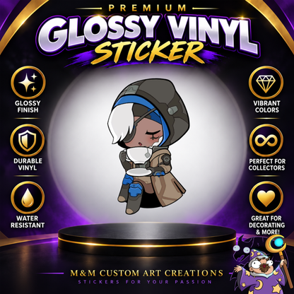 Anna from Overwatch 2 Glossy Vinyl Sticker SHEETS