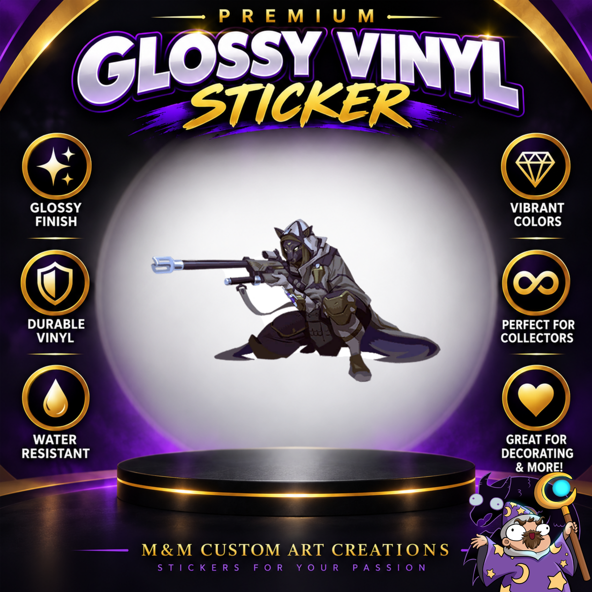 Anna from Overwatch 2 Glossy Vinyl Sticker SHEETS