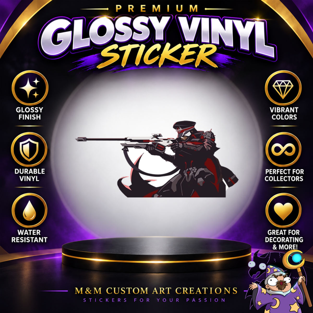 Anna from Overwatch 2 Glossy Vinyl Sticker SHEETS