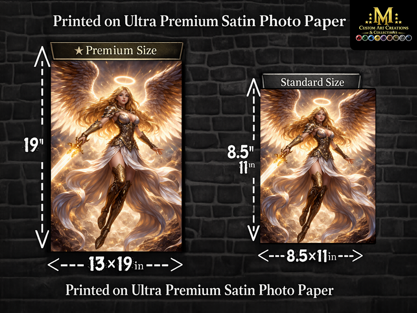 Heaven and Hell Angel Wall Art – Dark Fantasy Angel Print