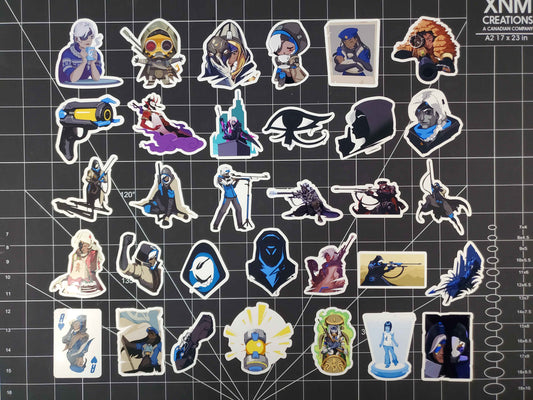 Overwatch 2 Ana Hero Spray's Sticker Set | 32 Ana Glossy Vinyl Stickers