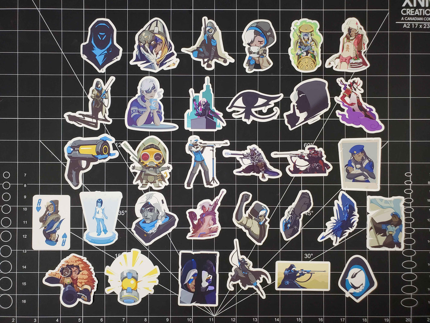 Overwatch 2 Ana Hero Spray's Sticker Set | 32 Ana Glossy Vinyl Stickers