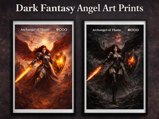 Archangel of Thune – Dark Fantasy Angel Art Print