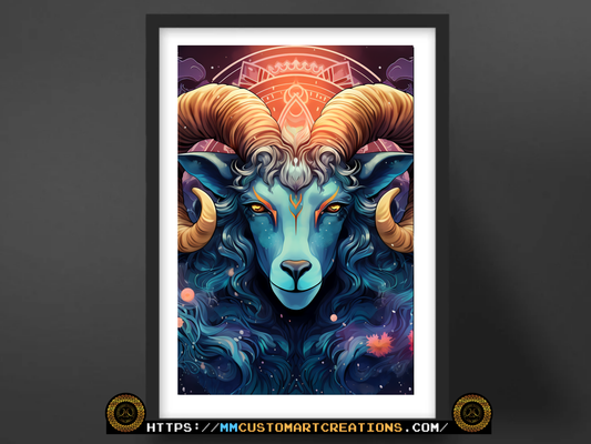 Aries Astrology Poster Prints | Zodiac Wall Art | Astrological Sign Decor | Great Gift Idea