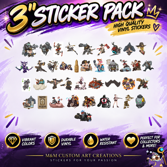 Ashe Overwatch 2 Hero Spray's Sticker Set | 39 High Quality Glossy Vinyls