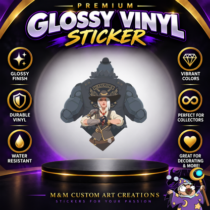 Ashe and Bob from Overwatch 2 Glossy Vinyl Sticker SHEETS