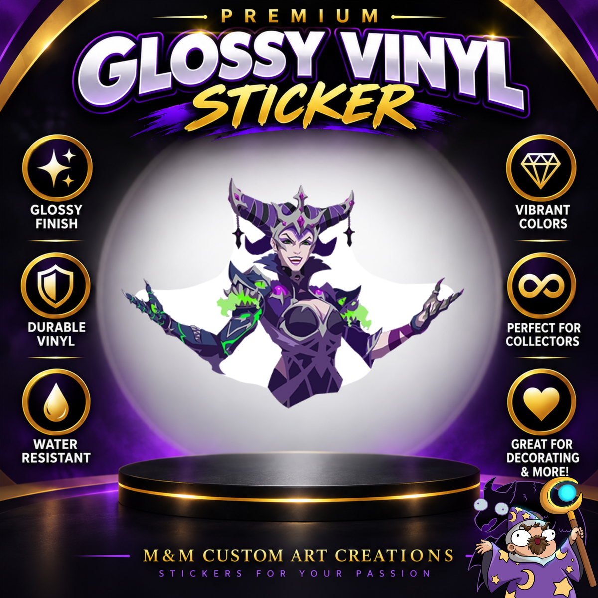 Ashe and Bob from Overwatch 2 Glossy Vinyl Sticker SHEETS