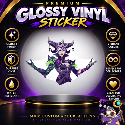 Ashe and Bob from Overwatch 2 Glossy Vinyl Sticker SHEETS