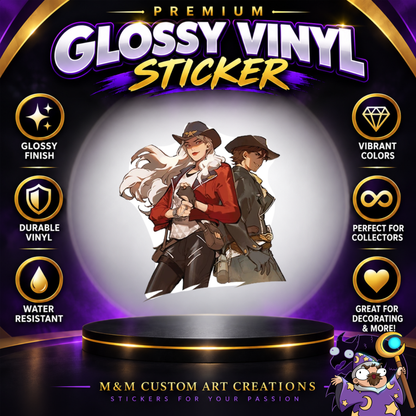 Ashe and Bob from Overwatch 2 Glossy Vinyl Sticker SHEETS